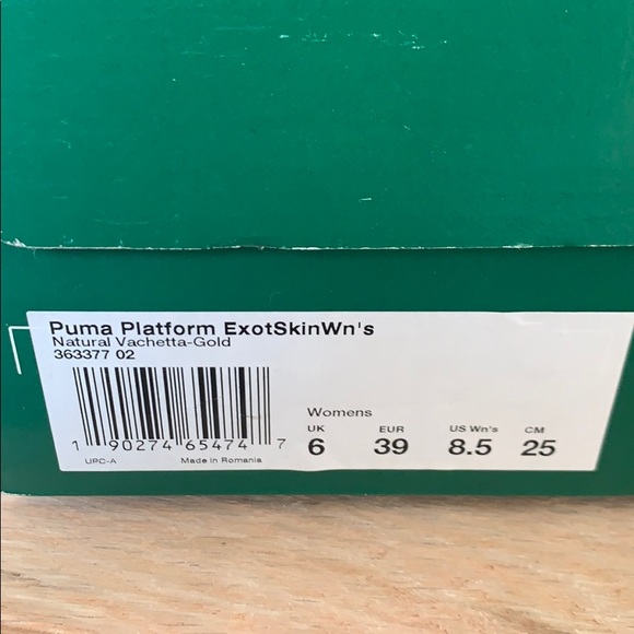 Snakeskin gold puma creepers - Picture 5 of 5